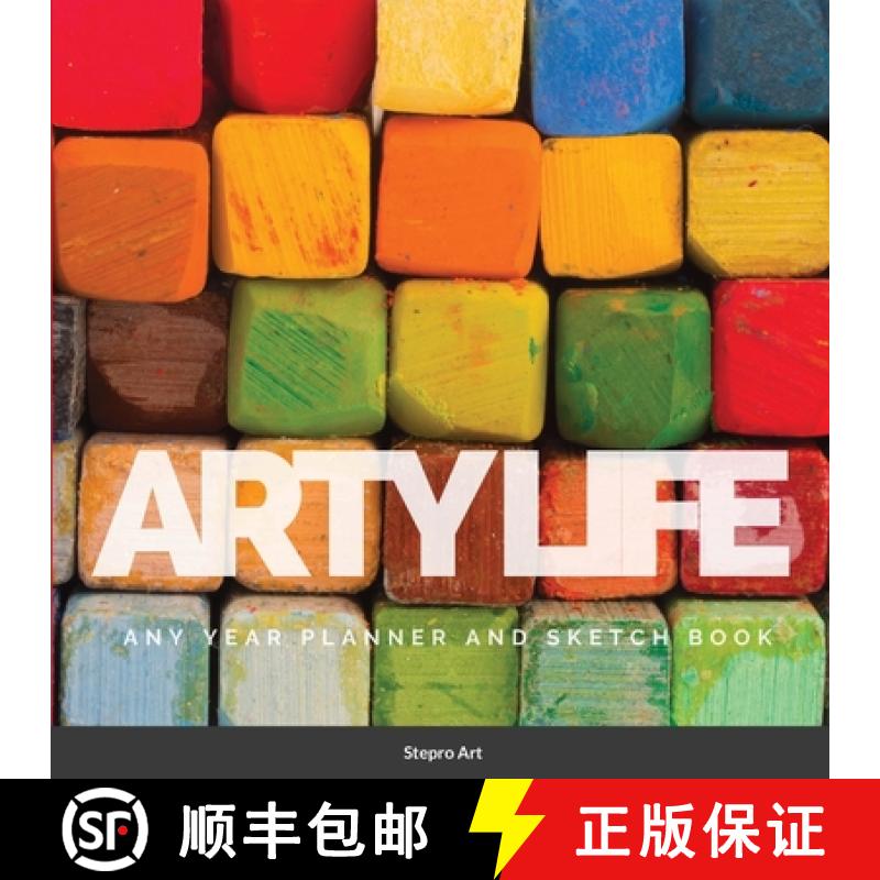 【2-3周达】Arty Life: Any Year Planner and Sketch Book [9781300029717]