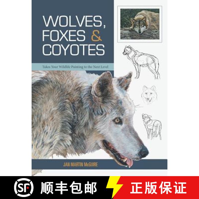 【3-4周达】Wolves, Foxes & Coyotes (Wildlife Painting Basics) [9781635610444]