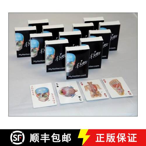 预订 Netter Playing Cards: Netter's Anatomy Art Cards Box of 12 Decks (Bulk) [9780323553803]