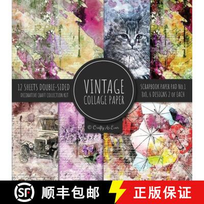 【3-4周达】Vintage Collage Paper for Scrapbooking: Ephemera Paper for Crafts and Printmaking Cardmaking [9781636572987]