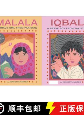 【3-4周达】Malala, a Brave Girl from Pakistan/Iqbal, a Brave Boy from Pakistan: Two Stories of Bravery [9781481422949]