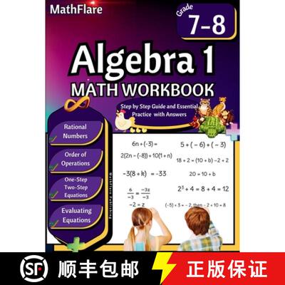 【3-4周达】Algebra 1 Workbook 7th and 8th Grade: Grade 7-8 Algebra 1, Rational Numbers, Order of Oper... [9798869375131]