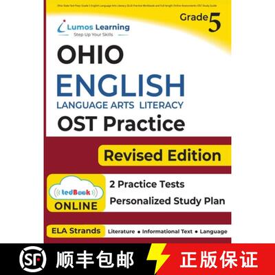 【3-4周达】Ohio State Test Prep: Grade 5 English Language Arts Literacy (ELA) Practice Workbook and F... [9781945730443]