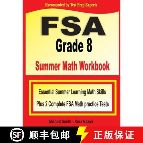 【3-4周达】FSA Grade 8 Summer Math Workbook: Essential Summer Learning Math Skills plus Two Complete ... [9781646127863]