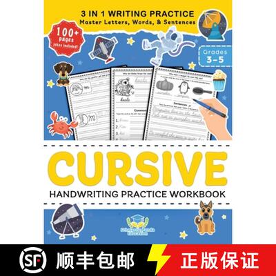 【3-4周达】Cursive Handwriting Practice Workbook for 3rd 4th 5th Graders: Cursive Letter Tracing Book... [9781953149336]