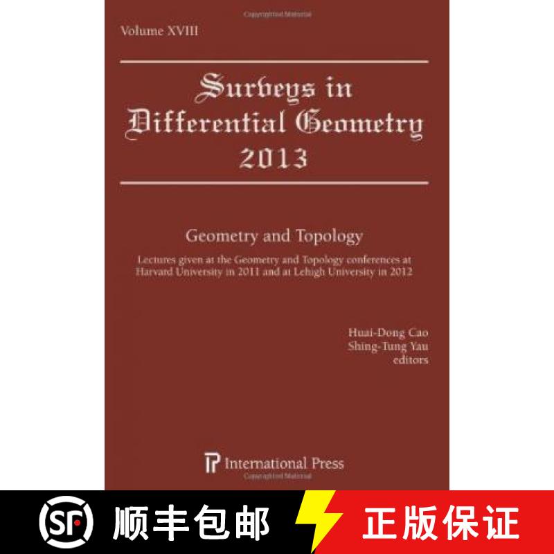 【3-4周达】Surveys in Differential Geometry 2013: Geometry and Topology [9781571462695]