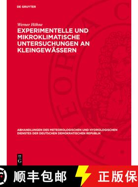 【3-4周达】Experimentelle Und Mikroklimatische Untersuchungen an Kleingewässern [9783112767986]