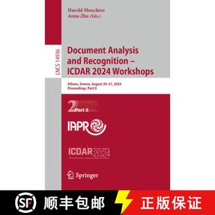 Recognition ICDAR and Document August 2024 2... Athens Analysis Greece 4周达 9783031706417 Workshops
