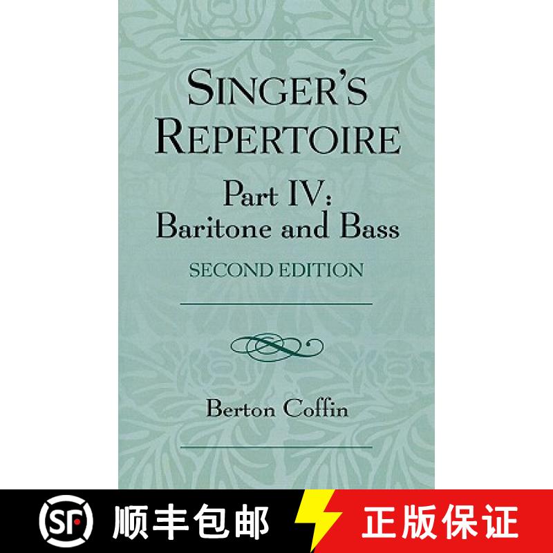 【3-4周达】The Singer's Repertoire, Part IV: Baritone and Bass, Second Edition [9780810857155]