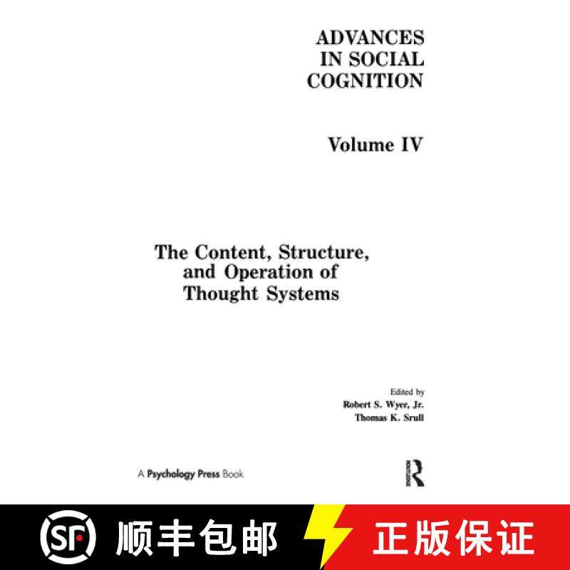 【3-4周达】The Content, Structure, and Operation of Thought Systems: Advances in Social Cognition, Vo... [9780805807417]