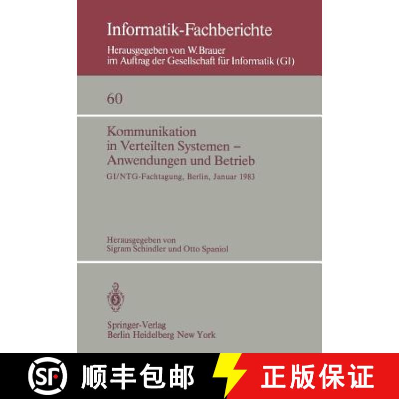 【3-4周达】Kommunikation in Verteilten Systemen -- Anwendungen Und Betrieb: Gi/Ntg -- Fachtagung, Ber... [9783540119821]