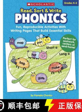 预订 Read, Sort & Write: Phonics: Fun, Reproducible Activities with Writing Pages That Build Essentia... [9781338606485]
