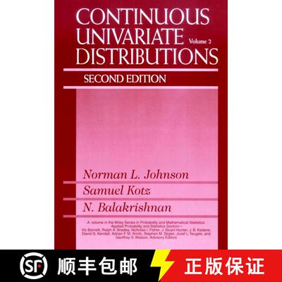 【3-4周达】Continuous Univariate Distributions, 2Nd Edition, Vol. 2 [Wiley统计学] [9780471584940]