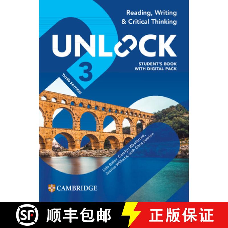 【3-4周达】Unlock Level 3 Reading, Writing and Critical Thinking Student's Book with Digital Pack 3rd... [9781009797528]