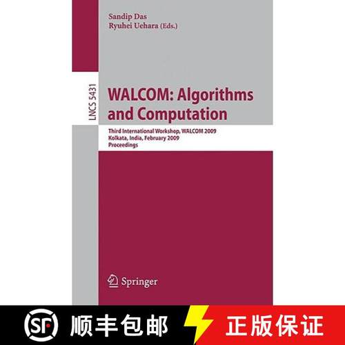 【3-4周达】Walcom: Algorithms and Computation: Third International Workshop, Walcom 2009, Kolkata, In... [9783642002014]
