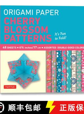 【3-4周达】Origami Paper- Cherry Blossom Prints- Small 6 3/4 48 sheets: Tuttle Origami Paper: High-Qu... [9780804844857]