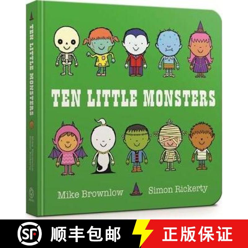 【3-4周达】Ten Little Monsters Board Book: Board Book [9781408346488]