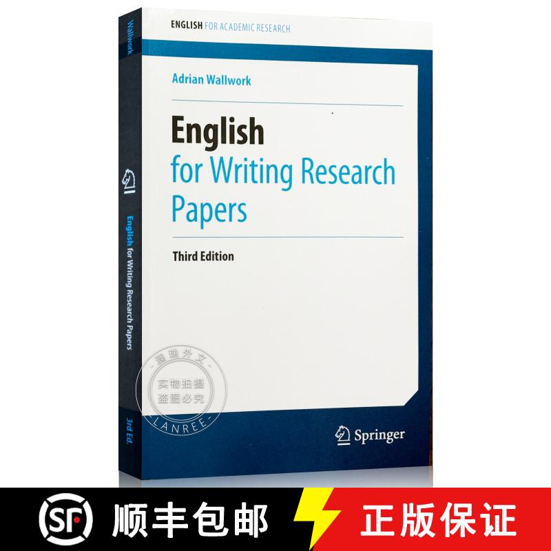 现货 学术论文英语写作 新版 English for Writing Research Papers [9783031310713]