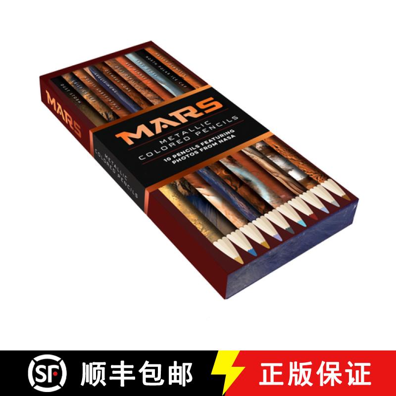 【4周达】Mars Metallic Colored Pencils: 10 Pencils Featuring Photos from NASA (10 Shiny Multicolor Pe... [9781452181110]