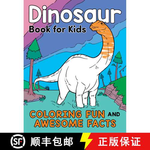 【3-4周达】Dinosaur Book for Kids: Coloring Fun and Awesome Facts [9780593196977]
