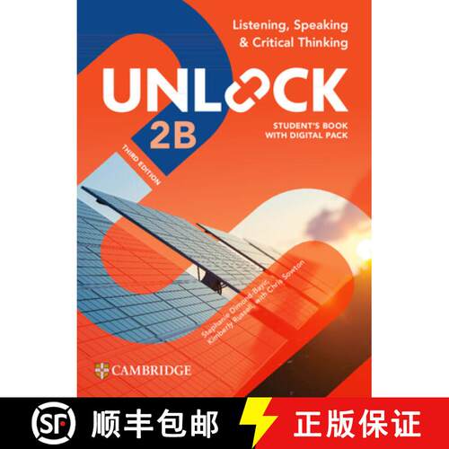 预订 Unlock Level 2B Listening, Speaking and Critical Thinking Student's Book with Digital Pack 3rd E... [9781009805421]