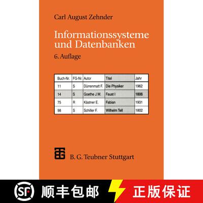 【3-4周达】Informationssysteme und Datenbanken (6., völlig neubearb. und erw. Auflage 1998) [9783519324805]
