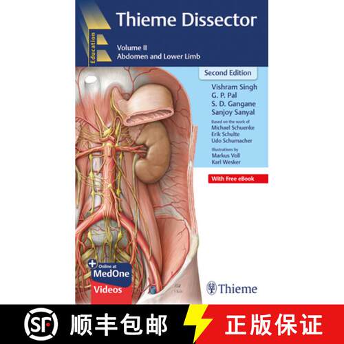 【3-4周达】精装 Thieme Dissector Volume 2 – Abdomen and Lower Limb [9789392819179]