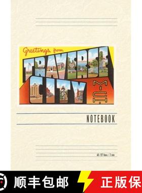 【3-4周达】Vintage Lined Notebook Greetings from Traverse City [9798385424740]