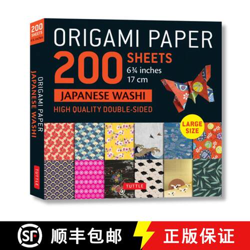 【3-4周达】Origami Paper 200 sheets Japanese Washi Patterns 6.75 inch: Large Tuttle Origami Paper: Hi... [9780804852395]
