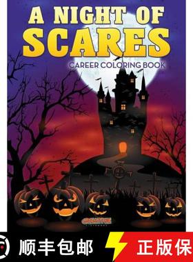 【3-4周达】A Night of Scares Coloring Book [9781683237334]