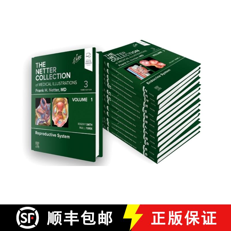 【3-4周达】Netter Collection of Medical Illustrations Complete Package [9780323881890]