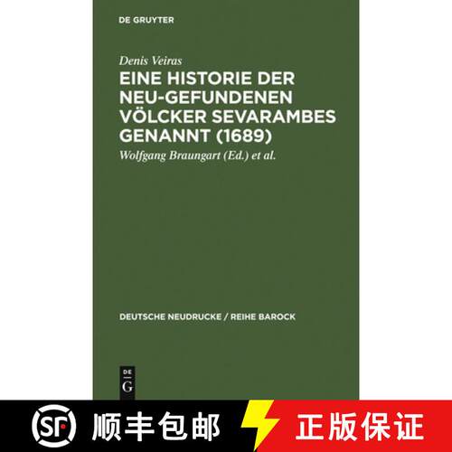 【3-4周达】精装 Eine Historie der Neu-gefundenen Voelcker Sevarambes genannt (1689): Mit Einem Nachwo... [9783484160392]