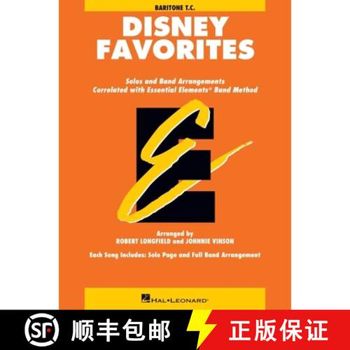 【3-4周达】Essential Elements Disney Favorites for Baritone T.C. [9798350121834]