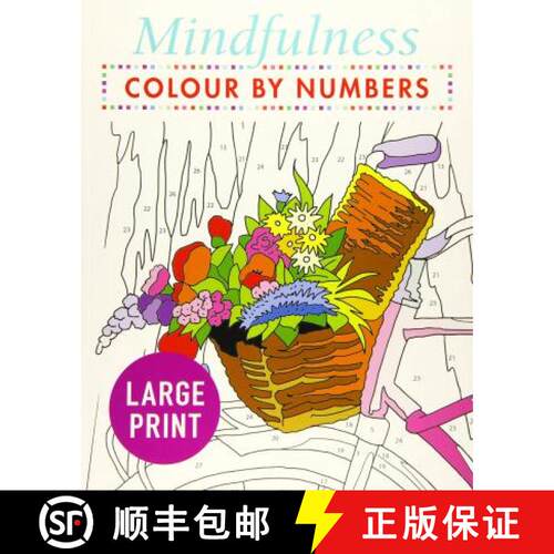 【3-4周达】Mindfulness Colour-by-Numbers Large Print [9781789500486]