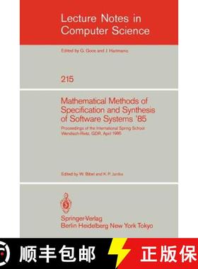 【3-4周达】Mathematical Methods of Specification and Synthesis of Software Systems '85: Proceedings o... [9783540164449]