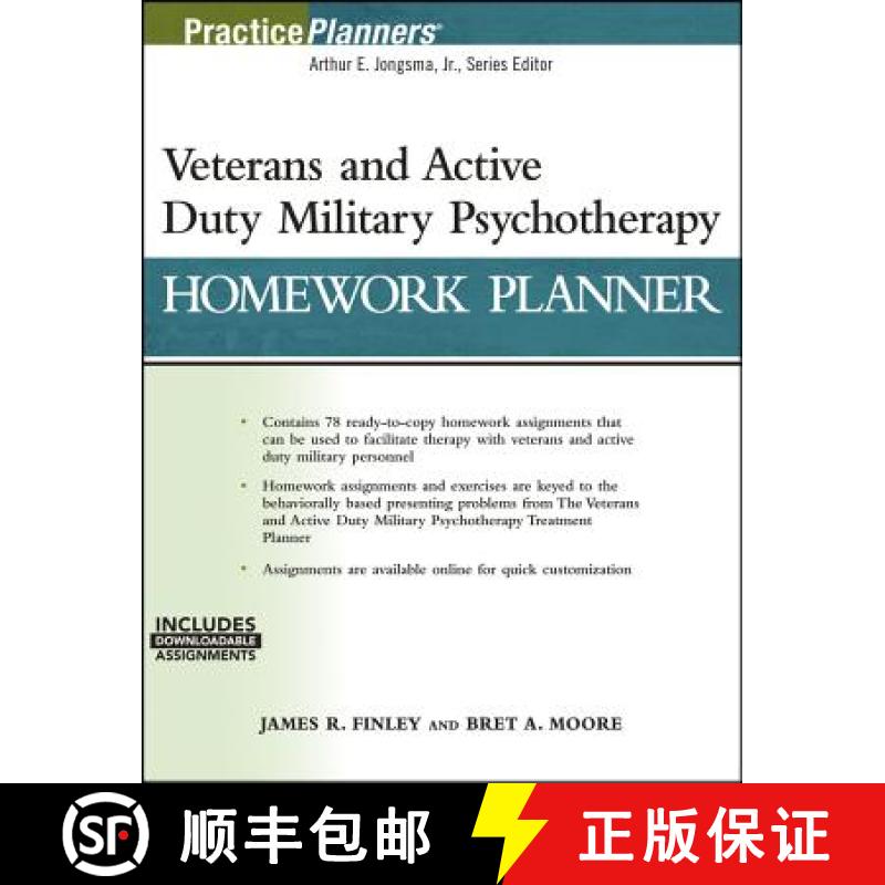 【3-4周达】Veterans And Active Duty Military Psychotherapy Homework Planner (W/ Download) [Wiley心理学] [9781119384823]