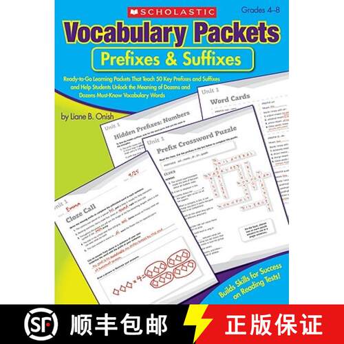 【3-4周达】Vocabulary Packets: Prefixes & Suffixes: Ready-To-Go Learning Packets That Teach 50 Key Pr... [9780545198646]