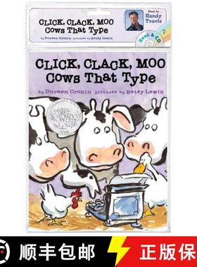 【3-4周达】廖彩杏书单 Click Clack Moo, Cows That Type CD平装英文原版绘本 [9781442433700]
