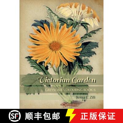 【3-4周达】Victorian Garden: Greyscale Colouring Book 6 [9781678001308]
