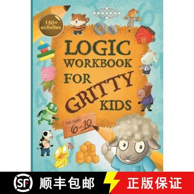 【3-4周达】Logic Workbook for Gritty Kids: Spatial reasoning, math puzzles, word games, logic problem... [9781735770833]