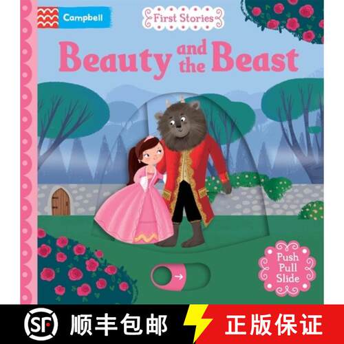 【3-4周达】Beauty and the Beast: A Push, Pull and Slide Book [9781035056170]