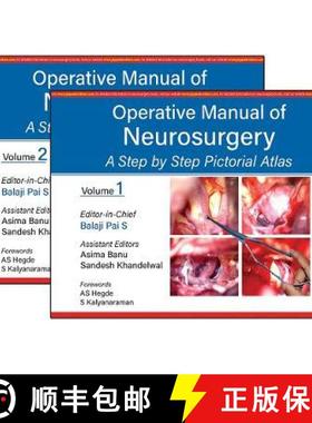 【3-4周达】Operative Manual of Neurosurgery: A Step by Step Pictorial Atlas : Two Volume Set [9789354654299]