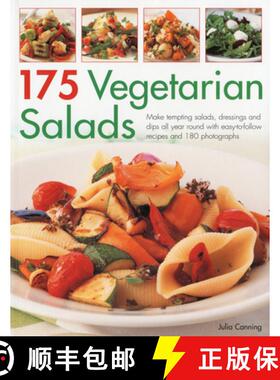 【3-4周达】175 Vegetarian Salads: Make Tempting Salads, Dressings and Dips All Year Round with Easy-T... [9781844767045]