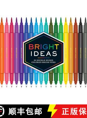 【3-4周达】Bright Ideas: 20 Double-Ended Colored Brush Pens: (dual Brush Pens, Brush Pens for Letteri... [9781452162867]