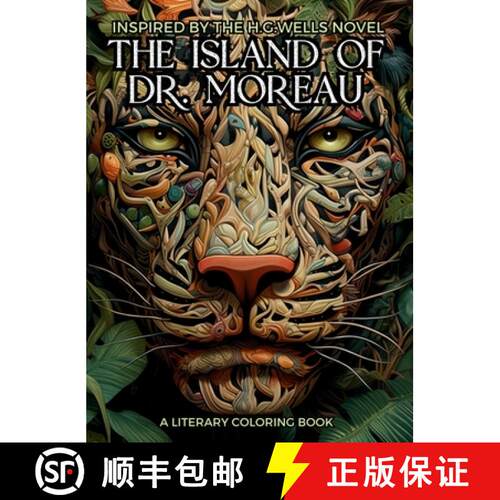 【3-4周达】精装 Literary Coloring Book inspired by H.G. Wells's Novel The Island of Dr. Moreau: Share... [9786598208523]