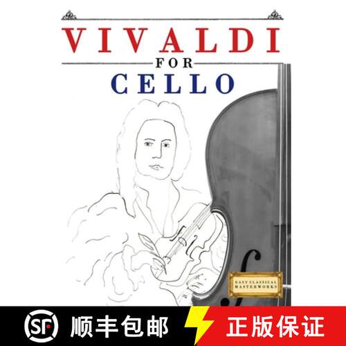 【3-4周达】Vivaldi for Cello: 10 Easy Themes for Cello Beginner Book [9781807562199]