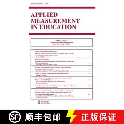 【4周达】Vertically Moderated Standard Setting : A Special Issue of applied Measurement in Education [9780805894882]