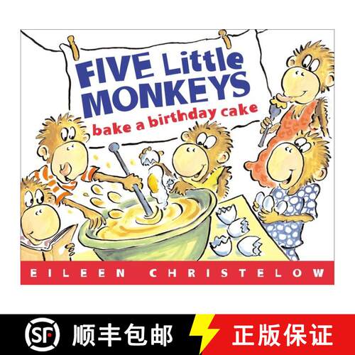 【3-4周达】Five Little Monkeys Bake a Birthday Cake [9780618496488]
