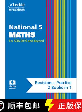 【3-4周达】Leckie National 5 Maths for Sqa and Beyond - Revision + Practice 2 Books in 1: Revise for ... [9780008435325]