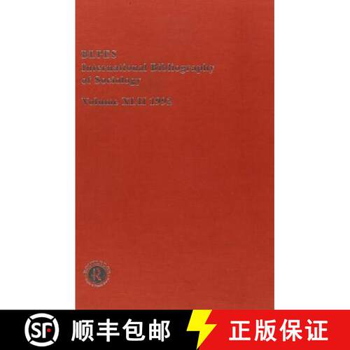 【3-4周达】精装 INTL BIBLIO SOCIOL 1992 VOL 42 [9780415092142]